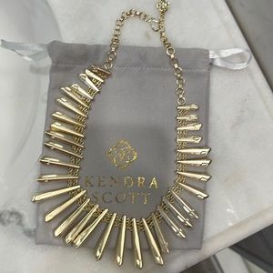 Gold Kendra Scott statement necklace